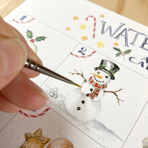 Digital Download Watercolour Advent Calendar Paint Your Own Christmas Calendar Watercolour Watercolor Advent Youtube tutorial zdjęcie 3