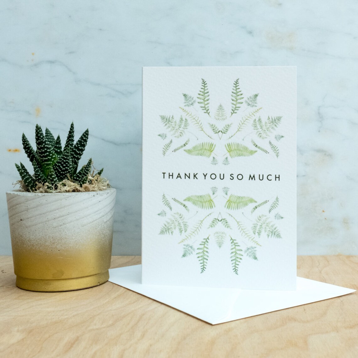 Thank you Botanical Greetings Card Thank you Card Etsy