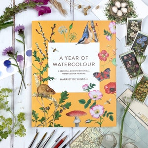 A Year of Watercolour by Harriet de Winton Signed Copy | Watercolour book | Flower Painting Book | Learn to paint | Art Gift