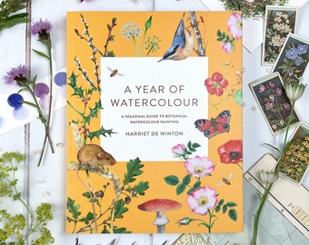 A Year of Watercolour by Harriet de Winton Signed Copy | Watercolour book | Flower Painting Book | Learn to paint | Art Gift