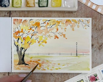 The Langton Watercolour Postcards | A6 300gsm Cold Pressed | 12 Artist Postcards | Paint & Post