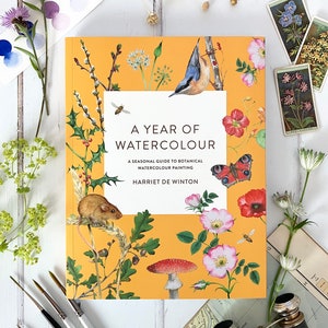 Ein Jahr Aquarell von Harriet de Winton Signierte Kopie Aquarellbuch Blumen Malbuch Malen lernen Kunst Geschenk Bild 2