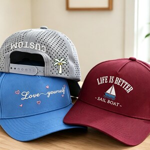 Anpassad broderad truckerkeps, personlig textlogotyp, snabbtorkande keps, 5-panels truckerkeps, campingkepsar, broderad logotypkeps, anpassad keps