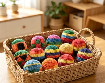 Handmade Crochet Hacky Sack Retro Nostalgic Footbag Toy