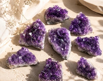 Raw Amethyst Crystal Cluster – Natural Purple Quartz Geode – Multiple Sizes 10g-400g – Healing Stone & Home Decor