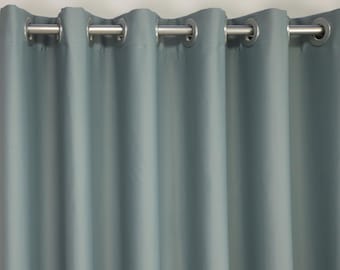 Fog Gray Cotton Curtains, Darkening Drapes with Herringbone Texture, Custom Window Panels for Bedroom Living Room Minimalist Home Decor