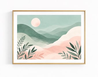 Pastel Landscape Nursery Dorm Painting