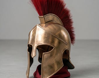 Spartaanse helm | Oud-Griekse krijgershelm | Zacht stalen pantserhelm | Middeleeuwse krijgerhelm voor cosplay LARP-display | Aangepast formaat