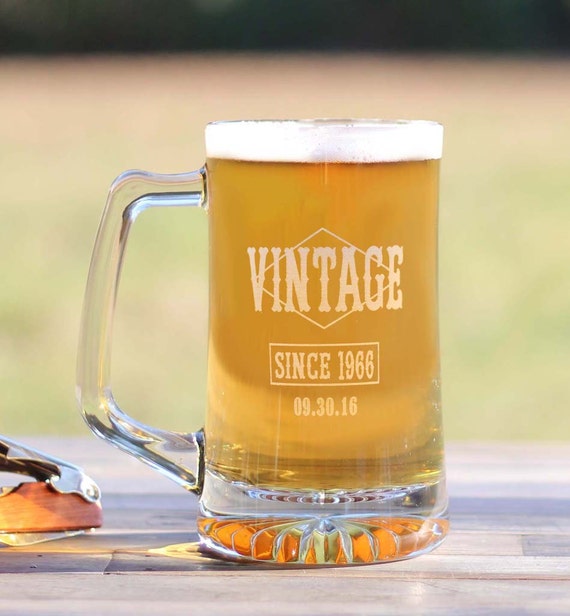 Personalized Beer Mug Happy Birthday Happy 30th Happy 40th Etsy