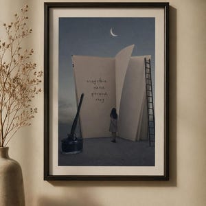 Plakat Surrealistyczny Wszystkie Nasze Pierwsze Razy A4 Do Druku | Sentymentalny Plakat Magiczny Realizm PDF PNG | Pamiątka Dla Par Miłość