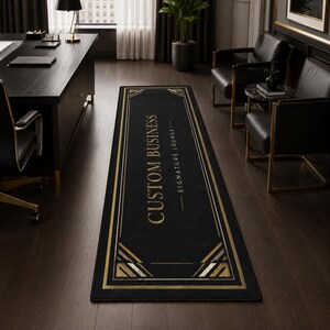 Tapis de couloir personnalisé pour entreprises, décoration de sol de direction