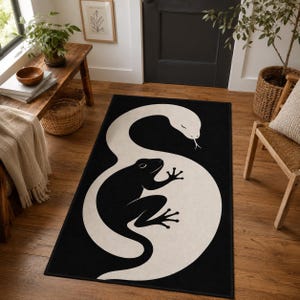 Teppich mit Schlangen- und Froschmotiv (Yin Yang), Wohnzimmerdekoration
