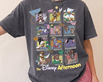 Disney Afternoon 90s Cartoon Shirt, Comfort Colors Pepper Tee, DuckTales Goofy Darkwing Duck Retro TV Gift For Women Park Day Outfit
