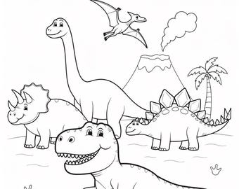 Libro para colorear de dinosaurios