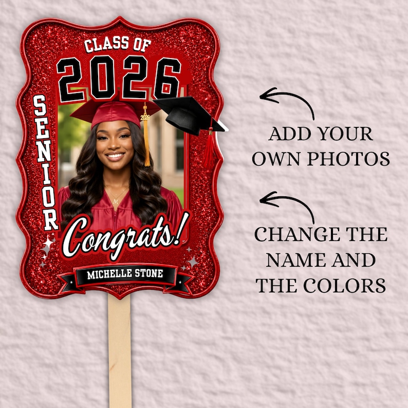 Class of 2026 Graduation Fan Template, Editable Senior Photo Grad Fan, Graduation Paddle Template, High School Graduation Fan, College Graduation Party Favor, Canva Graduation Template, Printable Graduation Fan, Senior Photo Graduation Decor, Graduation Party Supplies, Editable Canva Graduation Design, DIY Graduation Fan Template, Personalized Graduation Keepsake, Graduation Celebration Decor, Senior Night Fan Template, Class of 2026 Party Favor, Graduation Photo Prop, Custom Graduation Paddle.