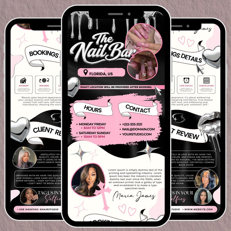 nail tech booking website, acuity scheduling template, beauty booking site template, editable Canva website banner, nail salon branding, luxury booking page, gothic beauty template, edgy nail tech design, beauty business branding, appointment scheduling template, salon website banner, nail technician marketing, booking website Canva template, beauty website graphics, editable booking page, professional salon branding, digital download, DIY website template, beauty business template