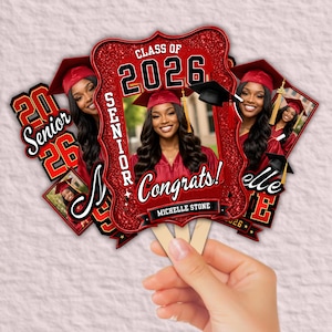 Class of 2026 Graduation Fan Template, Editable Senior Photo Grad Fan, Graduation Paddle Template, High School Graduation Fan, College Graduation Party Favor, Canva Graduation Template, Printable Graduation Fan, Senior Photo Graduation Decor, Graduation Party Supplies, Editable Canva Graduation Design, DIY Graduation Fan Template, Personalized Graduation Keepsake, Graduation Celebration Decor, Senior Night Fan Template, Class of 2026 Party Favor, Graduation Photo Prop, Custom Graduation Paddle.