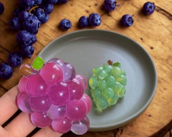 Grape Gel Stress Ball | Squishy Fidget Desk Toy | Sensory Stress Relief Gift for Teens | Novelty Stocking Filler