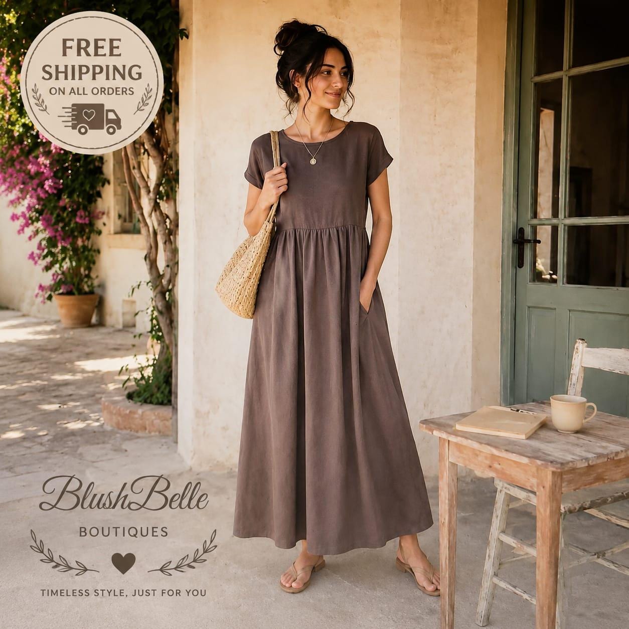 italian linen dresses uk Italian Linen Dress by Inizio