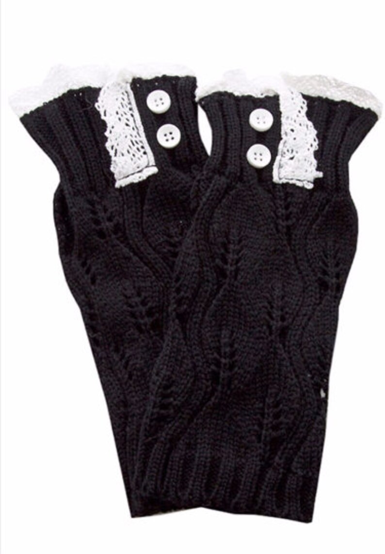 Knit Boot Topper Lace Legwarmers Knit Leg Warmers Boot Etsy