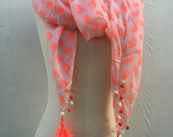 Elephant  print scarf