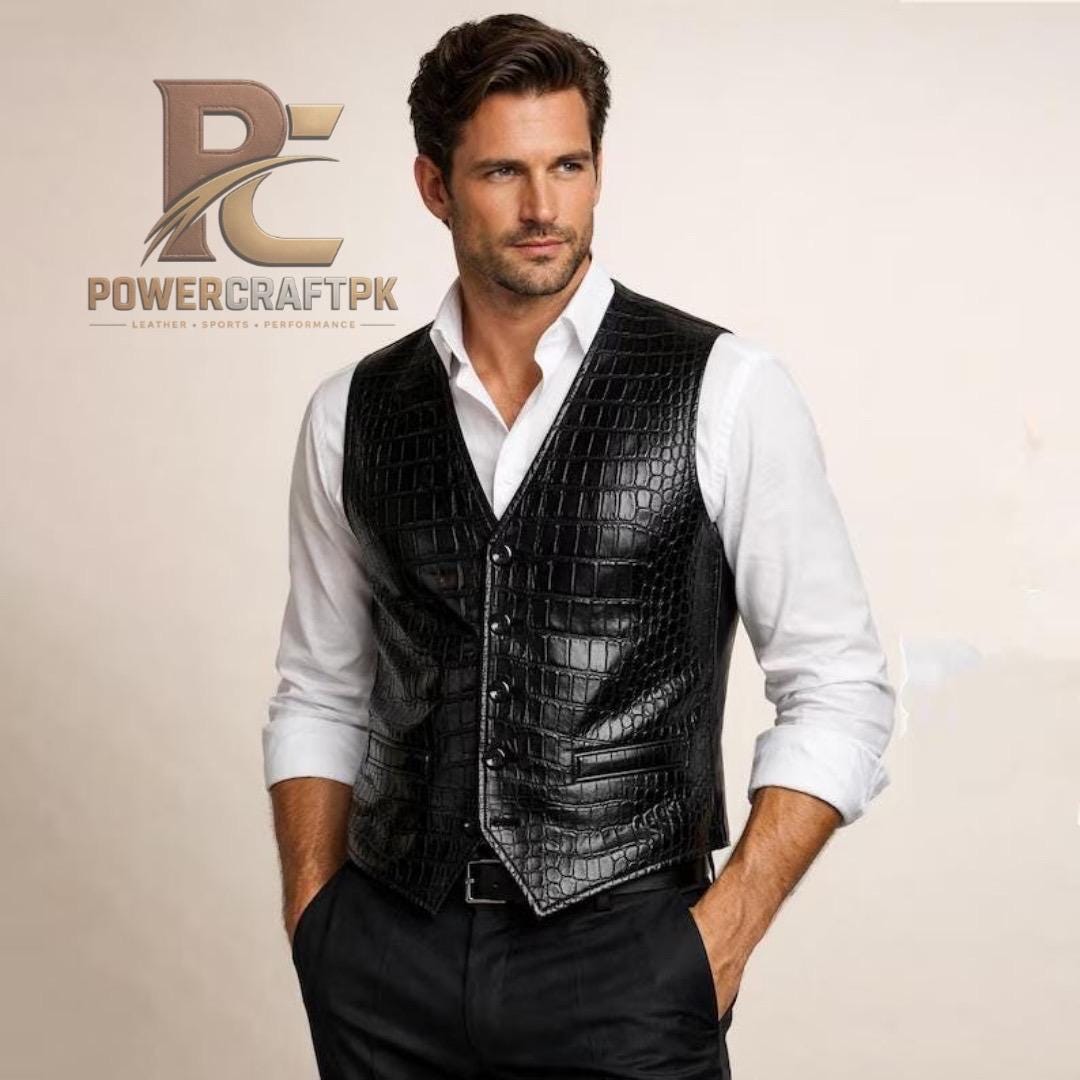 Formal Leather Vest - Etsy