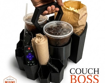 CouchBoss – El organizador definitivo para llevar aperitivos, bebidas y mandos a distancia