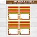 Mexican Fiesta Theme Blank Food Tent Cards Cinco De Mayo Printable DIY ...