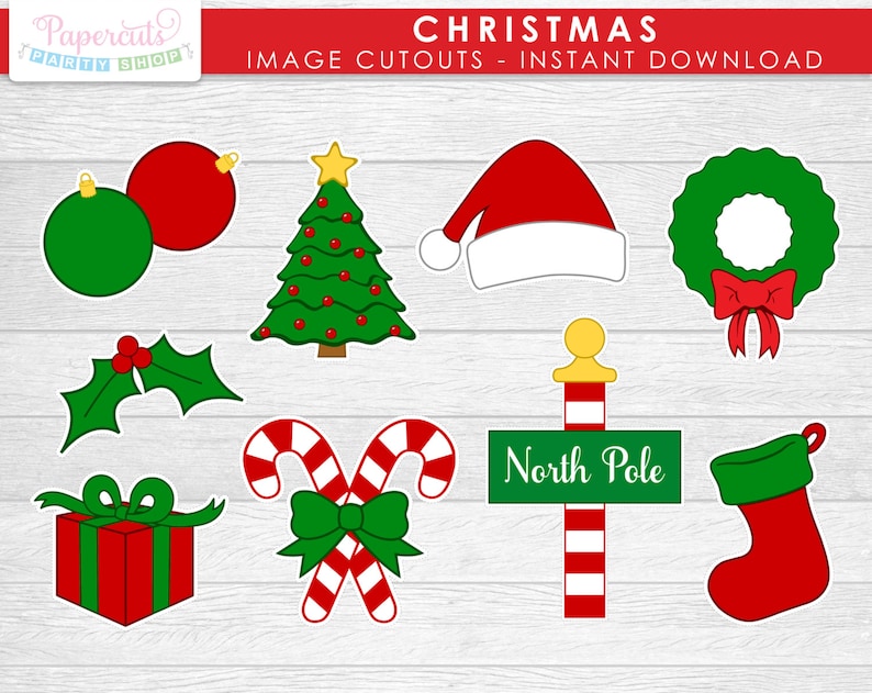 Christmas Theme Decoration Image Cutouts Merry Christmas Etsy Christmas Theme Decoration Image Cutouts Merry Christmas Etsy