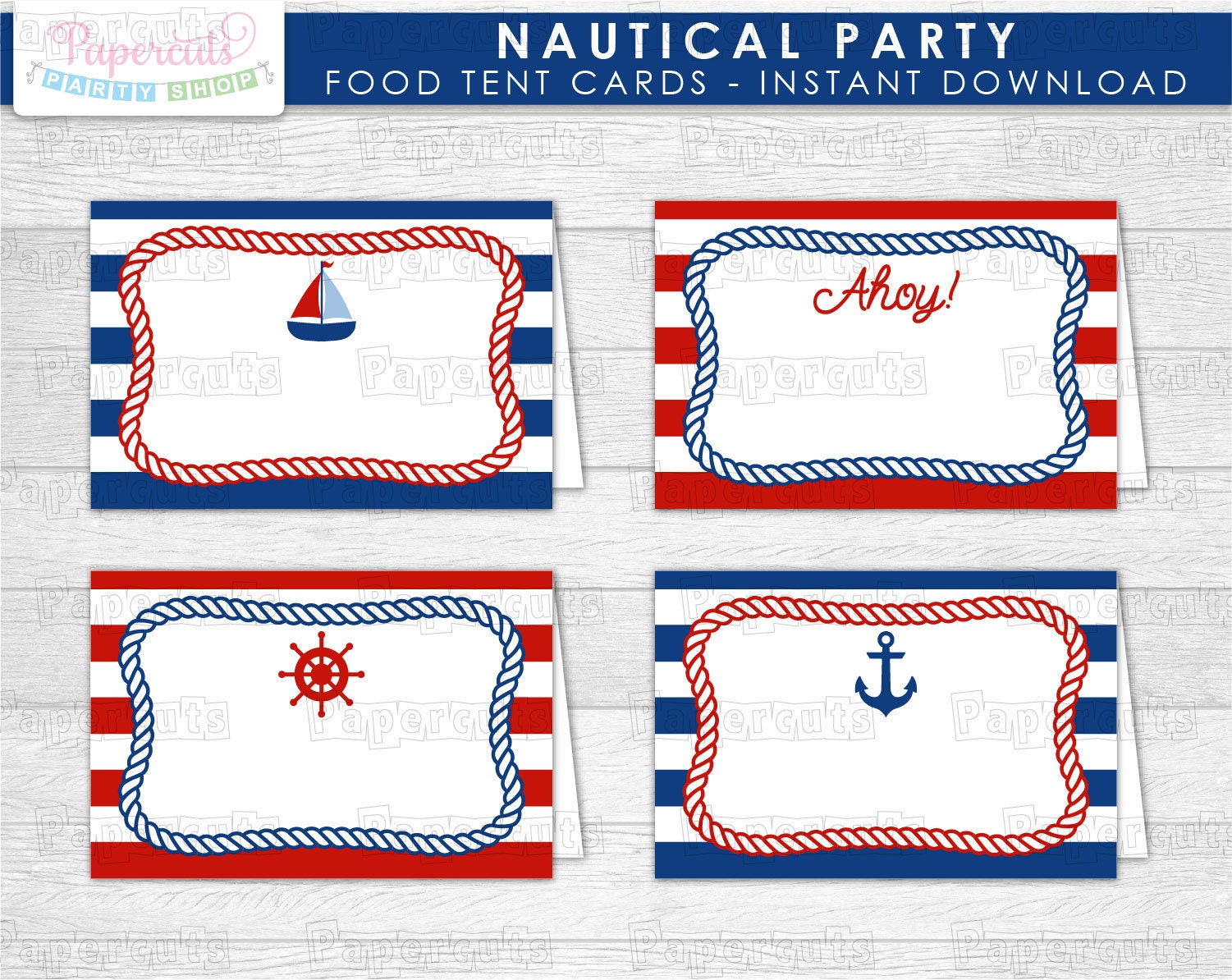nautical-theme-party-blank-food-tent-cards-blue-red-printable-diy-digital-file-instant-download-etsy