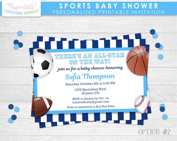 Baby shower all star sports cheap theme