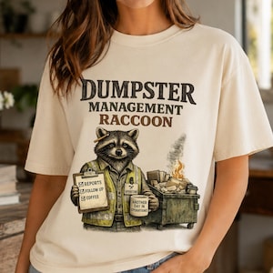 Camiseta de mapache para gestión de contenedores, camiseta divertida para gerente de operaciones, camiseta de trabajo con temática de incendios en contenedores, regalo para amantes de los mapaches, camiseta con humor sobre el caos en la oficina.
