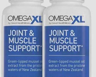 2 PACK OmegaXL Gelenkstütze Ergänzung - Natürliche Muskel Unterstützung, Grünlippmuschel Öl, Softgel Pillen, drogenfrei, 300 Count