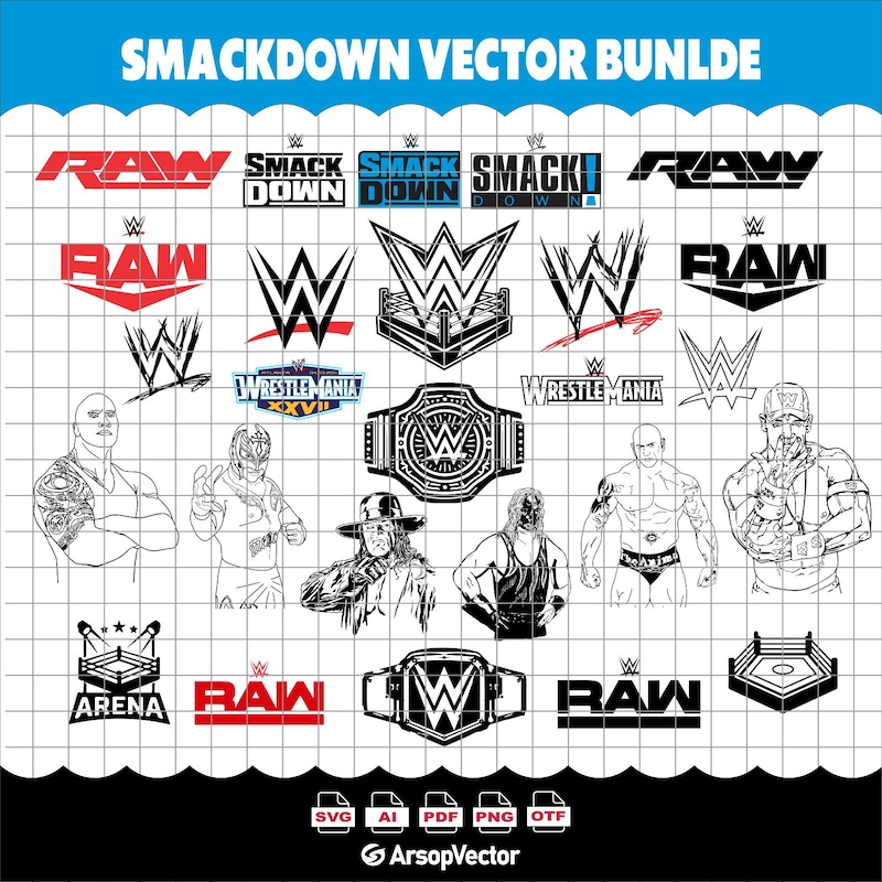Svg Lettering Wwf Svg - Etsy