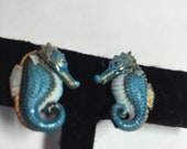 20 DISCOUNT TOSHIKANE Seahorse Screw Back Earrings Vintage 1950s
