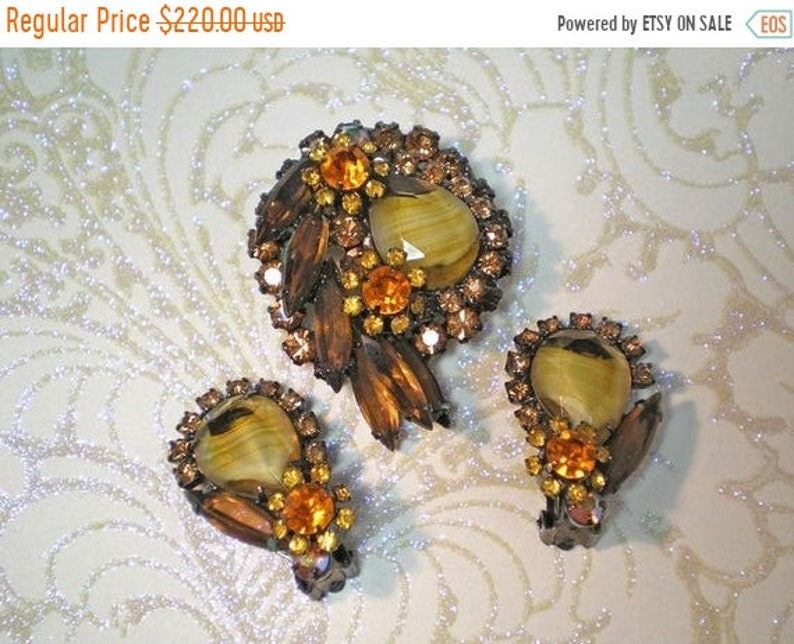 ON SALE D/&E aka Juliana Art Glass and Amber Demi Item No 15232