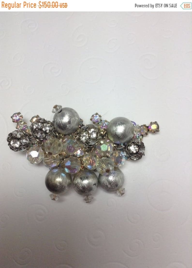 Crystal and Rhondelles Item 17151 20/% DISCOUNT D/&E aka Juliana Brooch Beads Metal
