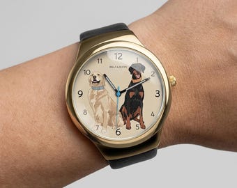 Orologio personalizzato con foto di animali domestici, orologio da polso con ritratto di cane personalizzato, regalo boho per donne