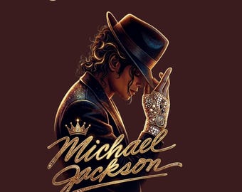 Michael Jackson PNG, King of Pop PNG, Retro Music Design, MJ Fan