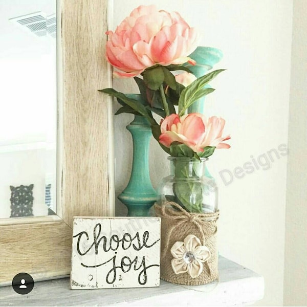 Choose joy sign, wood signs, shelf sitter, wood block signs, wood signs sayings, wood signs home, gallery wall signs, choose joy wood sign