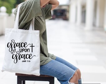 Grace upon Grace SVG, Grace SVG, scripture SVG, T-shirt design, Christian file, mug design, Christian shirt design, digital file,