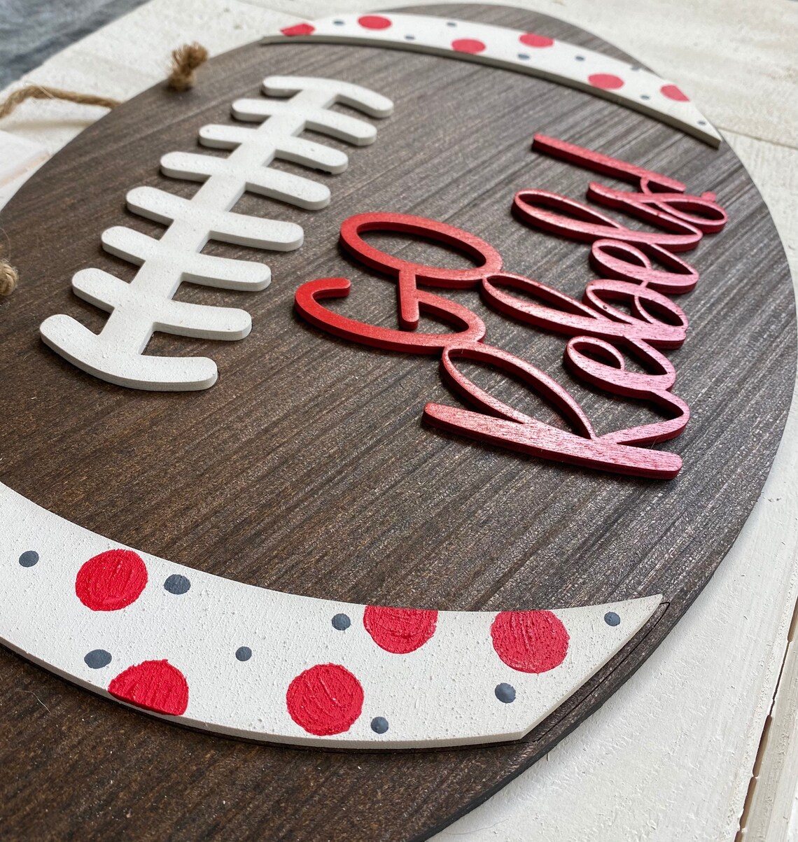 Football Door Hanger Football Team Door Sign High School Etsy