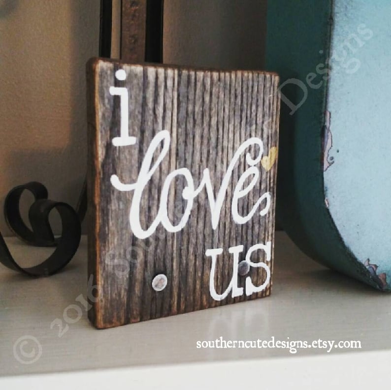 I love us sign wood signs sayings wood signs love signs Etsy