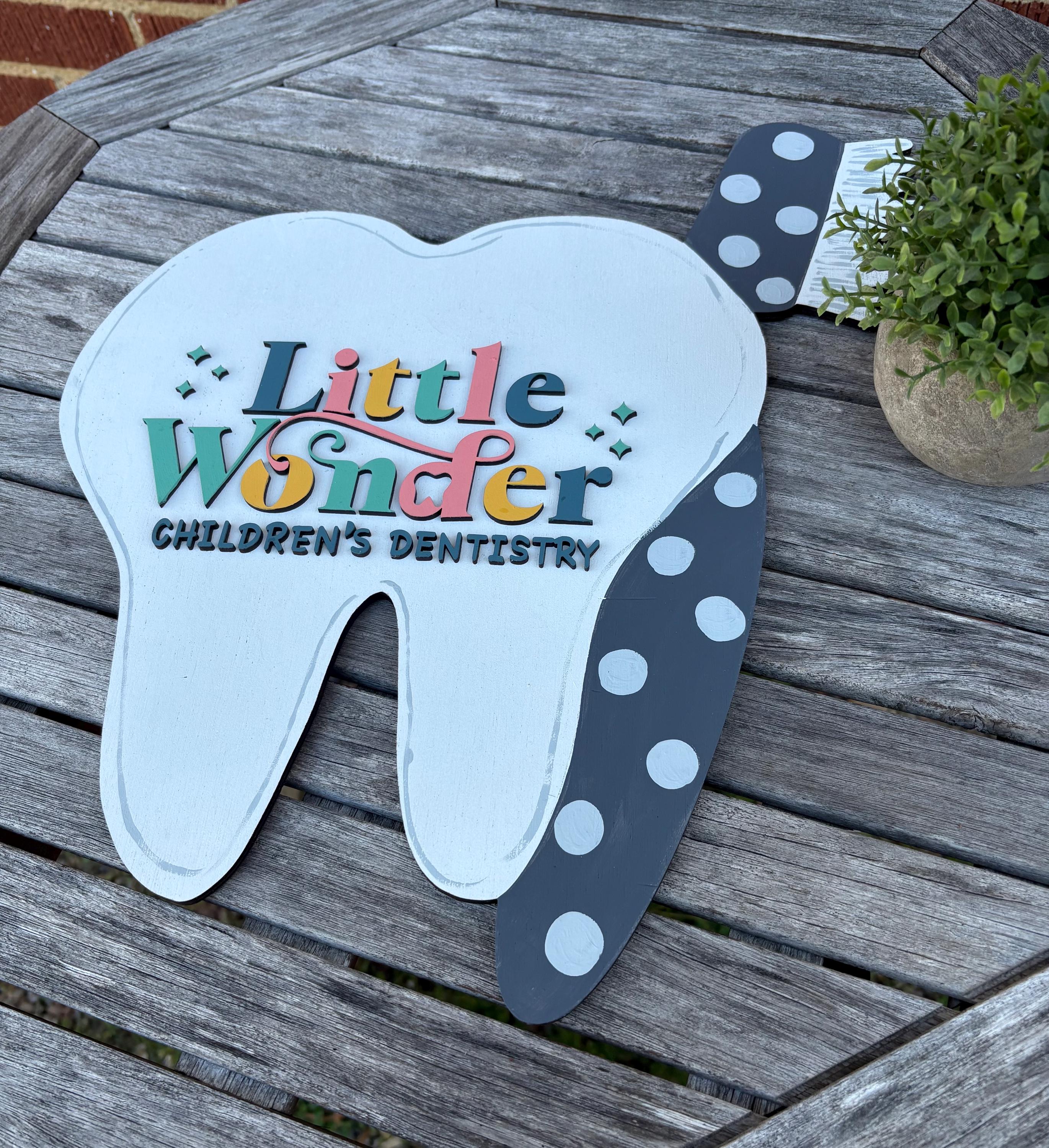 Dentist Office Door Sign, dentist sign, tooth door sign, dentist gift, logo tooth sign, dentist door hanger, dentist name sign, dental logo