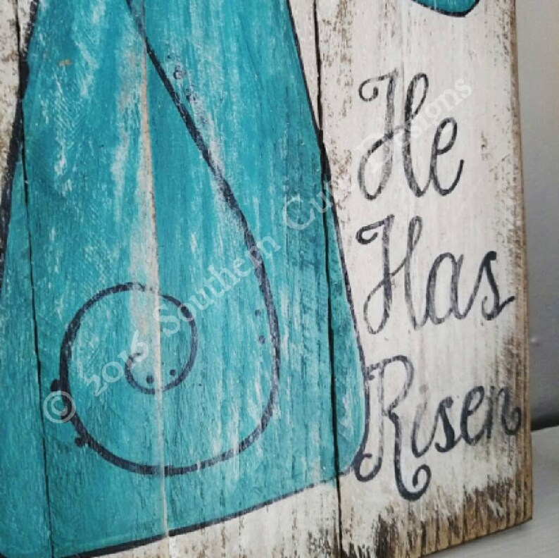 He Has Risen Sign Easter Signs Wood Signs Sayings Wood Etsy