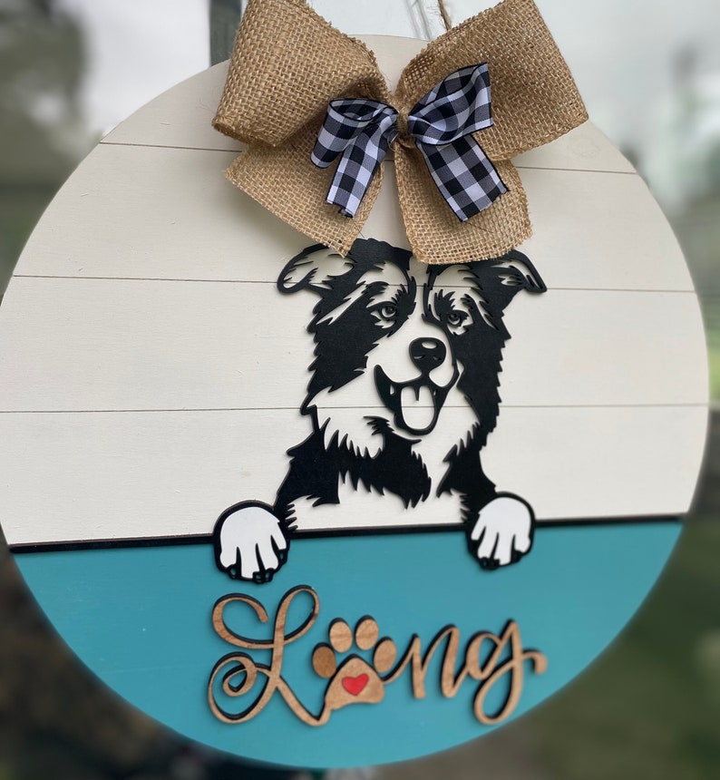Custom Dog Door Hanger Personalized Dog Sign Custom Dog Etsy