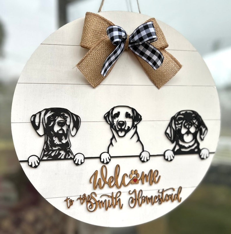 Custom Dog Door Hanger Personalized Dog Sign Custom Dog Etsy