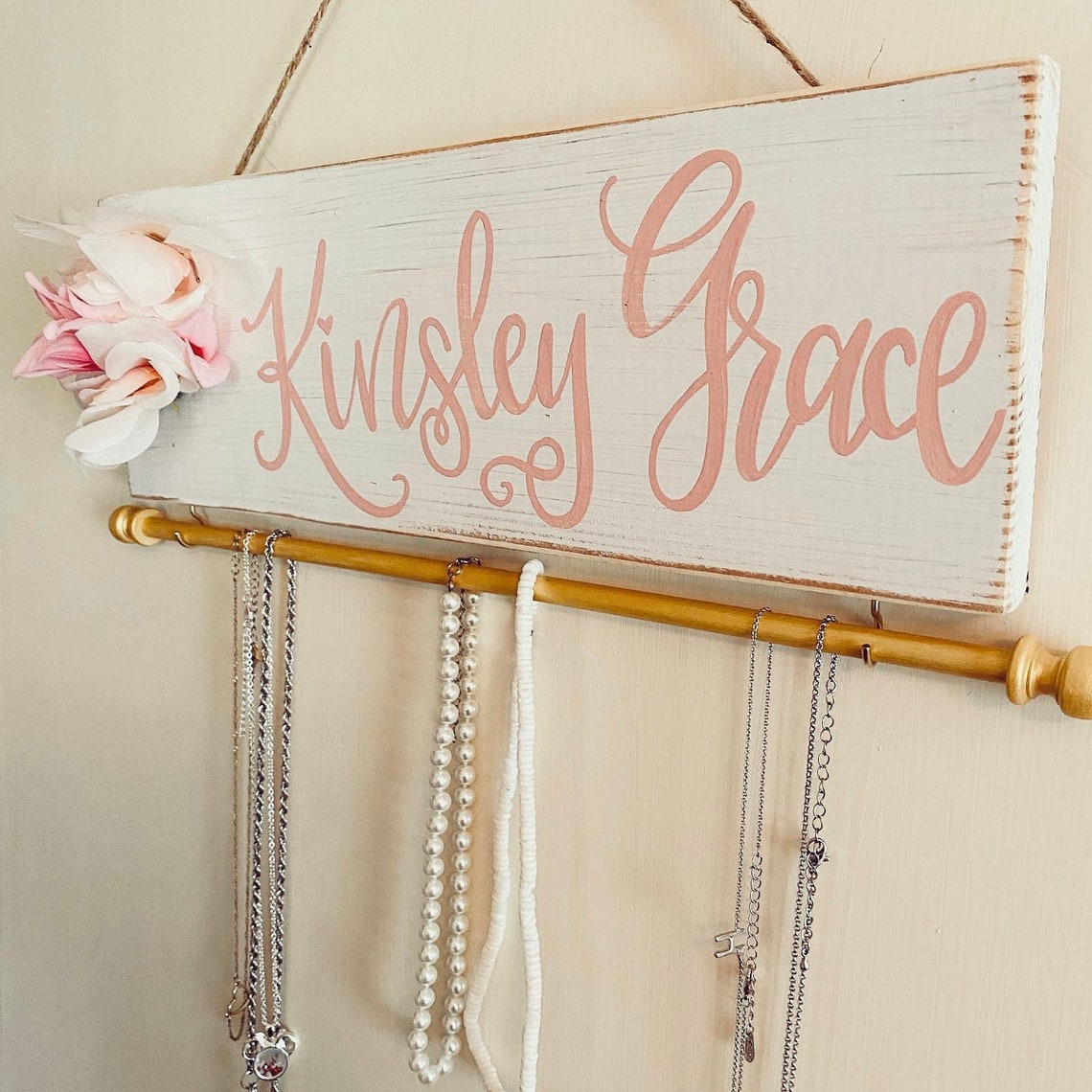 Necklace holder personalized jewelry holder jewelry hanger Etsy