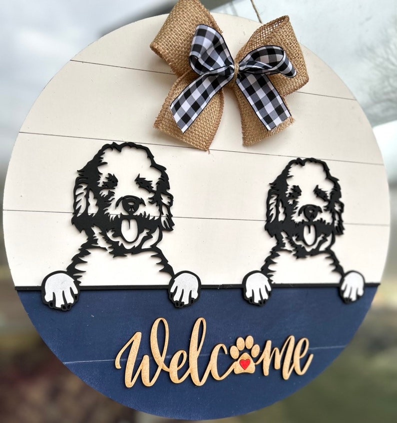Custom Dog Door Hanger Personalized Dog Sign Custom Dog Etsy