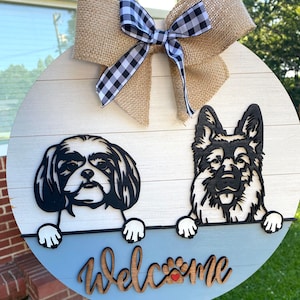Custom Dog Door Hanger: Personalized With Your Pet Sign